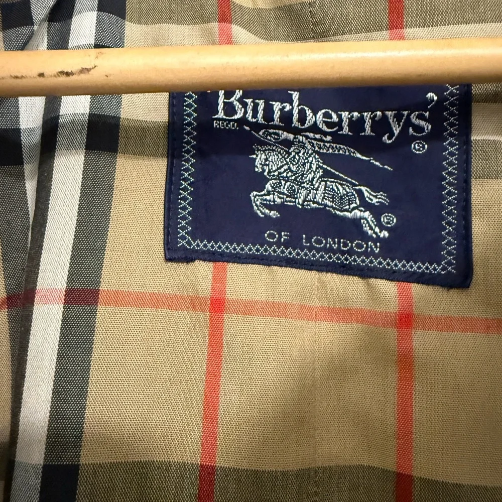 Vintage Burberrys Trench Coat Long Beige Nova Check Wool Liner - Picture 11 of 12